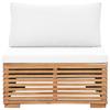 Garden Center Sofa with Cream Colored Cushion Solid Teak Wood