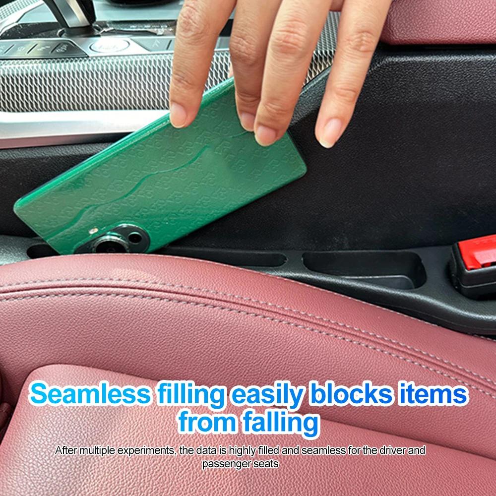 SEAMETAL 2PCS Car Seat Gap Plug Strip Side Seam Car Gap Filler Leak Proof Seat Gap Storage Organizer