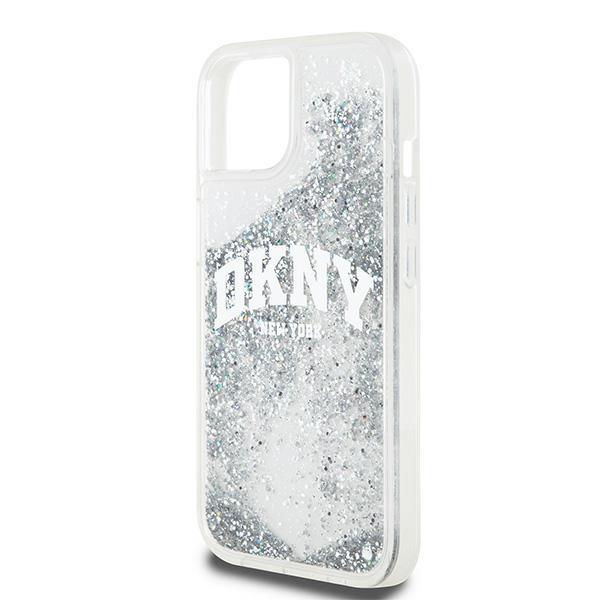 Dkny Dkhcp15Slbnaet Iphone 15 / 14 / 136.1 White Hardcase Liquid Glitter Big Logo