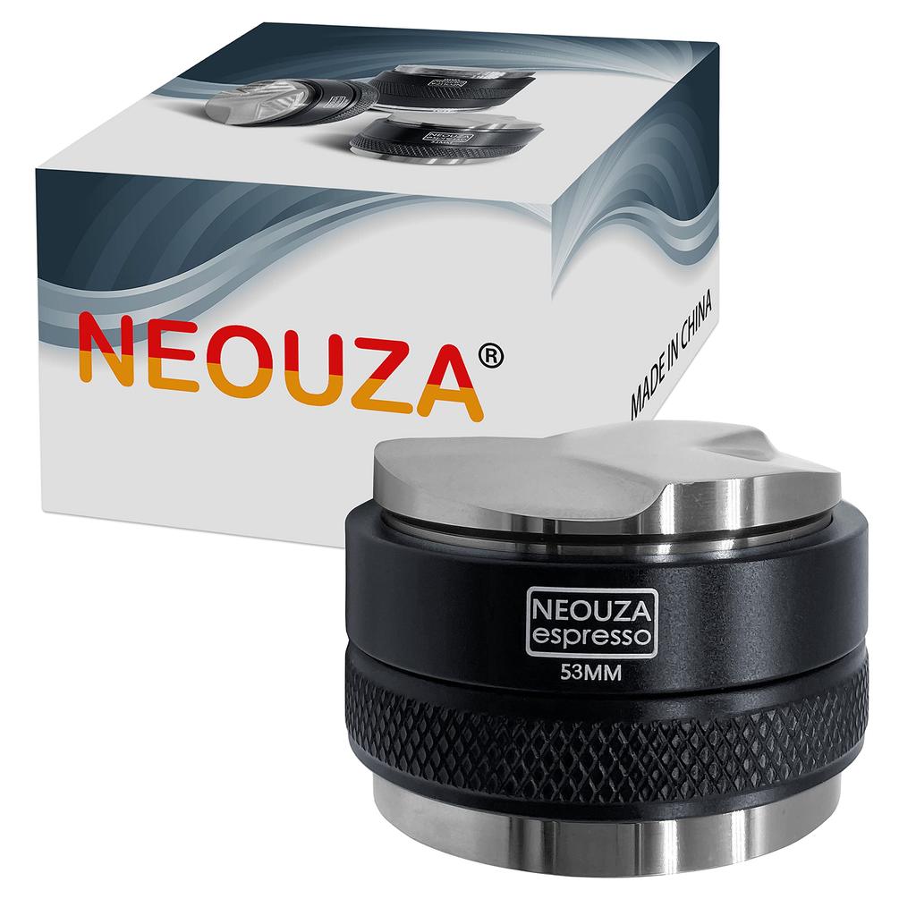 NEOUZA 53mm Coffee Distributor & Tamper 2 in 1, Dual-Head Coffee Leveler Fits 54mm Breville Portafilters, Adjustable Depth - Professional Espresso