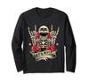 Lets Rock Rock&Roll Skeleton Hand Vintage Retro Rock Concert Long Sleeve T-Shirt