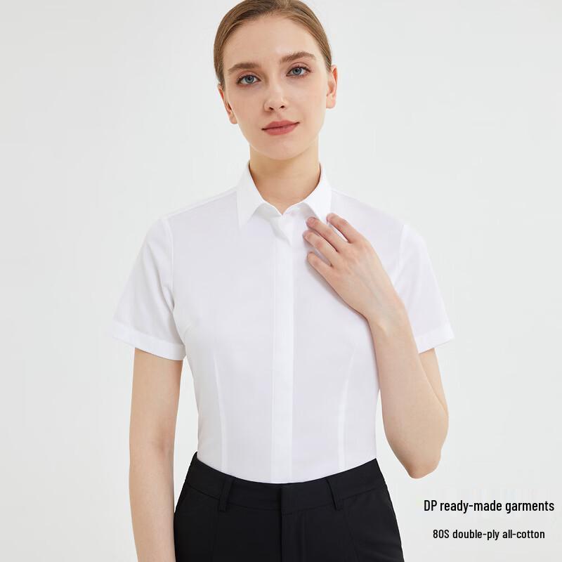 Women s 80S Cotton Non-Iron Short Sleeve Formal Shirt 170/92