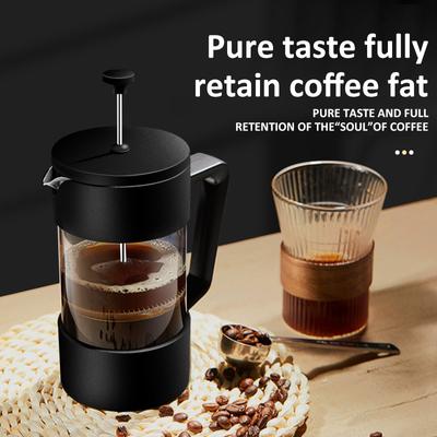 French Press Coffee Pot Tea Hand Brewer High Borosilicate Glass Heat-Resistant Filter Pressure Pot Household Coffee Accessories