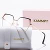 KAMMPT Vintage Square Glasses Women 2024 New Fashion Metal Rim Optical Frames Trendy Luxury Brand Blue Light Blocking Eyeglasses