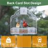 A20F-Window Bird Feeders For Outside, Clear Bird Window Feeder With 3 Strong Adhesive Sheets, Transparent Acrylic Bird House