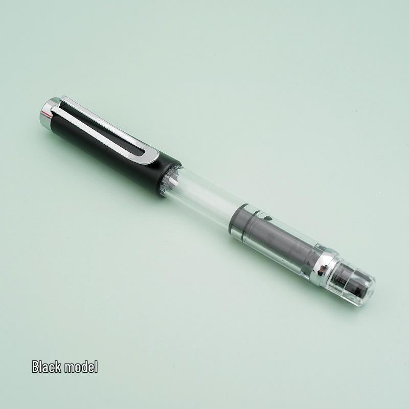 BANMI Transparent Calligraphy Brush Pen with Fine Point, Small Regular Script Wolf Hair, Ink Storage for Color Ink Use