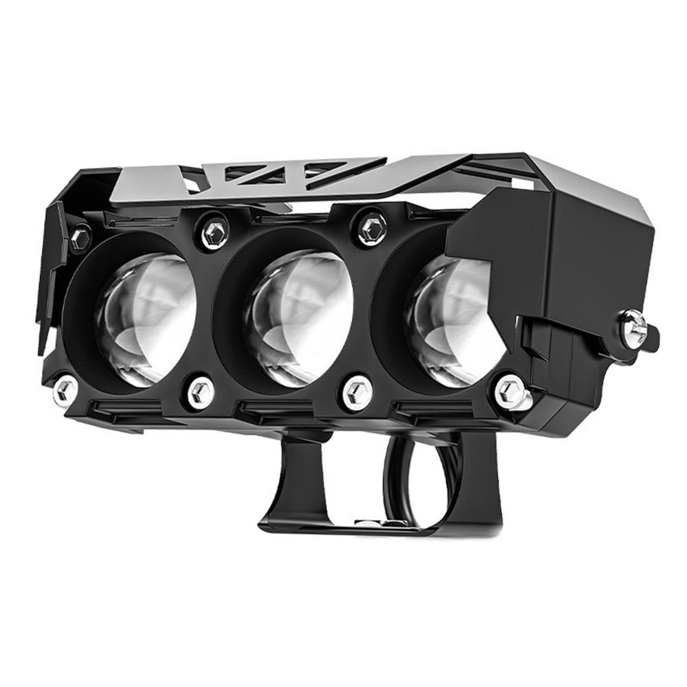 

Car Motorcycle 3-LED Headlight High Low Beam Light Super Bright Waterproof Motorbike Spotlight Type A
