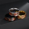 European and American Jewelry Inlaid with Acacia Wood Grain Turtle Pattern Titanium Steel Ring Bracelet