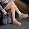 Stylish and Comfortable, Versatile Suede Buckle, Winter Cotton Shoes, Fleece Warm Shoes, Thick-soled Fleece Single Shoes for Women