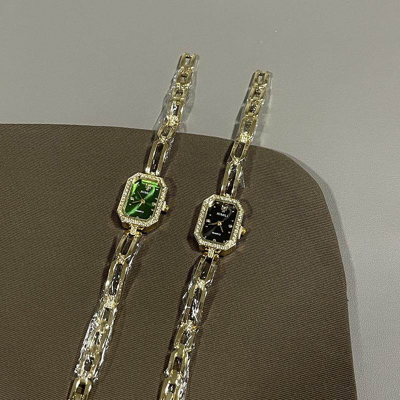 Temperament Haute Women'S Watch Diamond-Encrusted Square Bracelet Watch Fashion Light Luxury Xiaoxiangfeng Watch