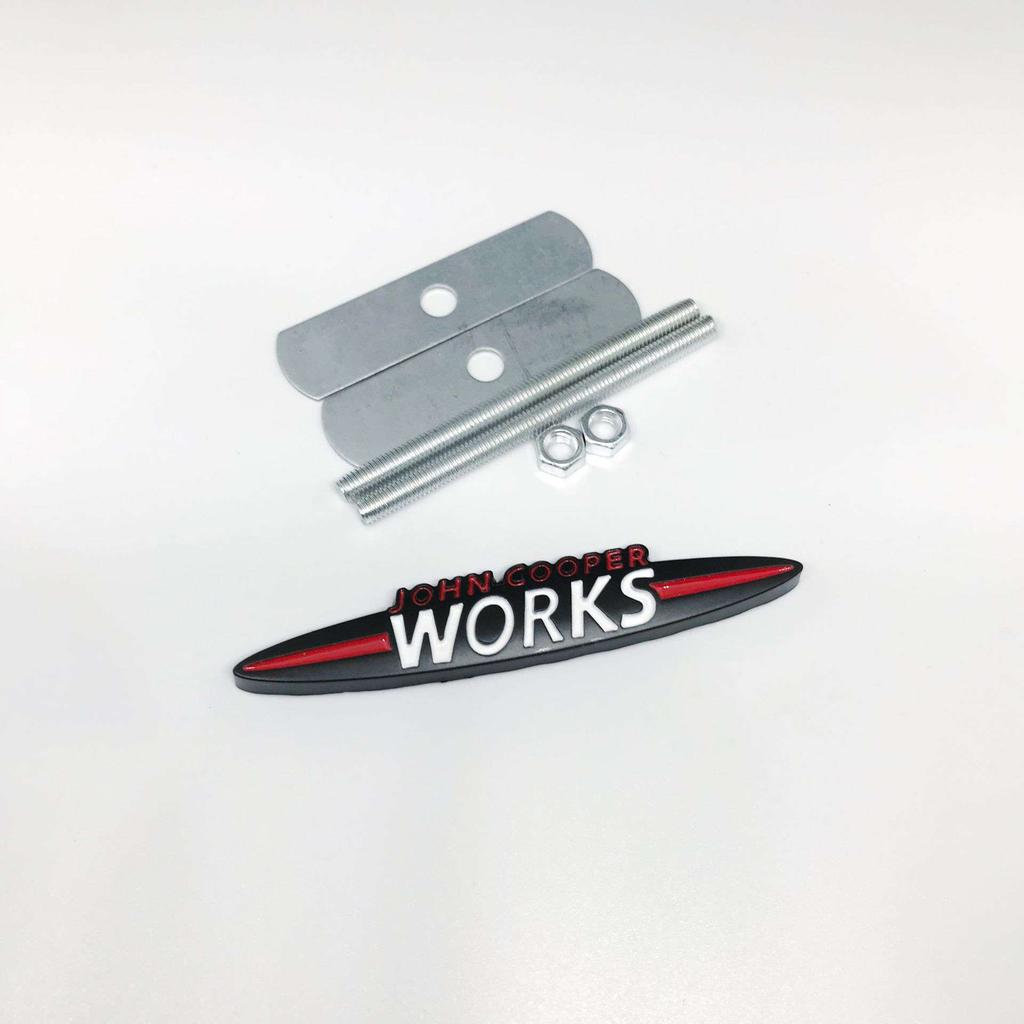 Černá Auto Chromový Kovový Mini JCW Samolepka Přední Mřížka Znak Odznak Pro Mini Cooper S JCW F54 F55 F56 F60 R50 R55 R56 R53