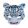 Realistic Snow Leopard Face Mask Halloween Snow Leopard Animal Half Face Mask Halloween Costume Accessory for Men Women