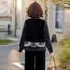 Chinese Style Embroidered Velvet Vest Suit