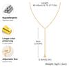 Stainless Steel Y Shape Jewelry Chain Woman Necklace Minimalist Personal Gold Color Fashion Jewelry for Girlfriend Mother's Day