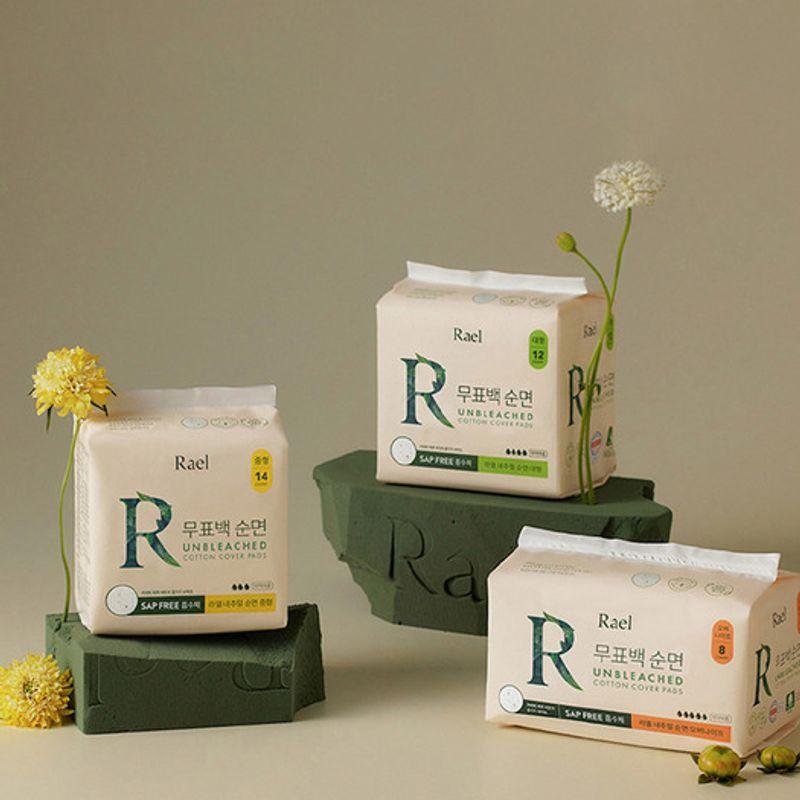 Rael Natural Cotton Sanitary Pads Medium 5 Pack