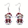 Adorable Christmas Kitten Acrylic Earrings - 2024 Retro Style