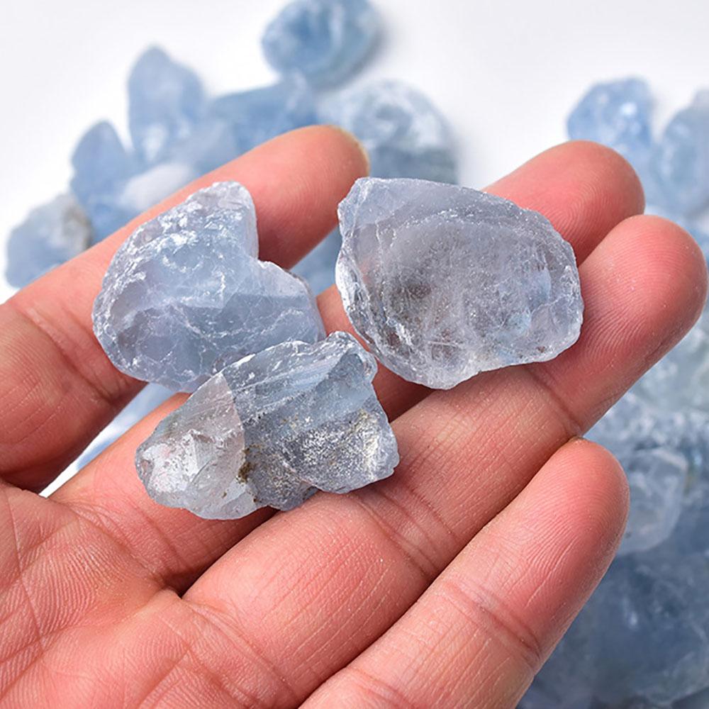50/100g Rough Blue Celestite Raw Rock Natural Quartz Crystal Reiki Healing Energy Gemstone Minerals Specimen 50g