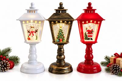 Christmas LED Water Lantern with Music USB Table Lamp Battery Operated Christmas Decoration