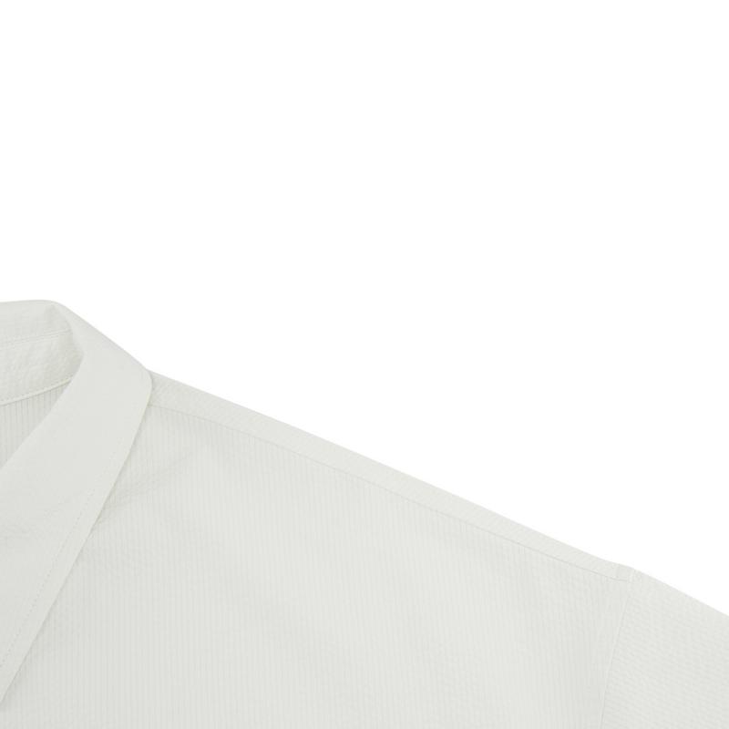 Li Ning X Jackie Chan Collaboration Kung Fu Series Chinese Embroidered Short Sleeve Shirt Men shirts Chalk-Gray ASHW033-3