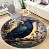 1pc Raven Print Chair Carpet for Office Non-Slip, Machine Washable Rug for Office, Sleeping, Room - Holiday Decor