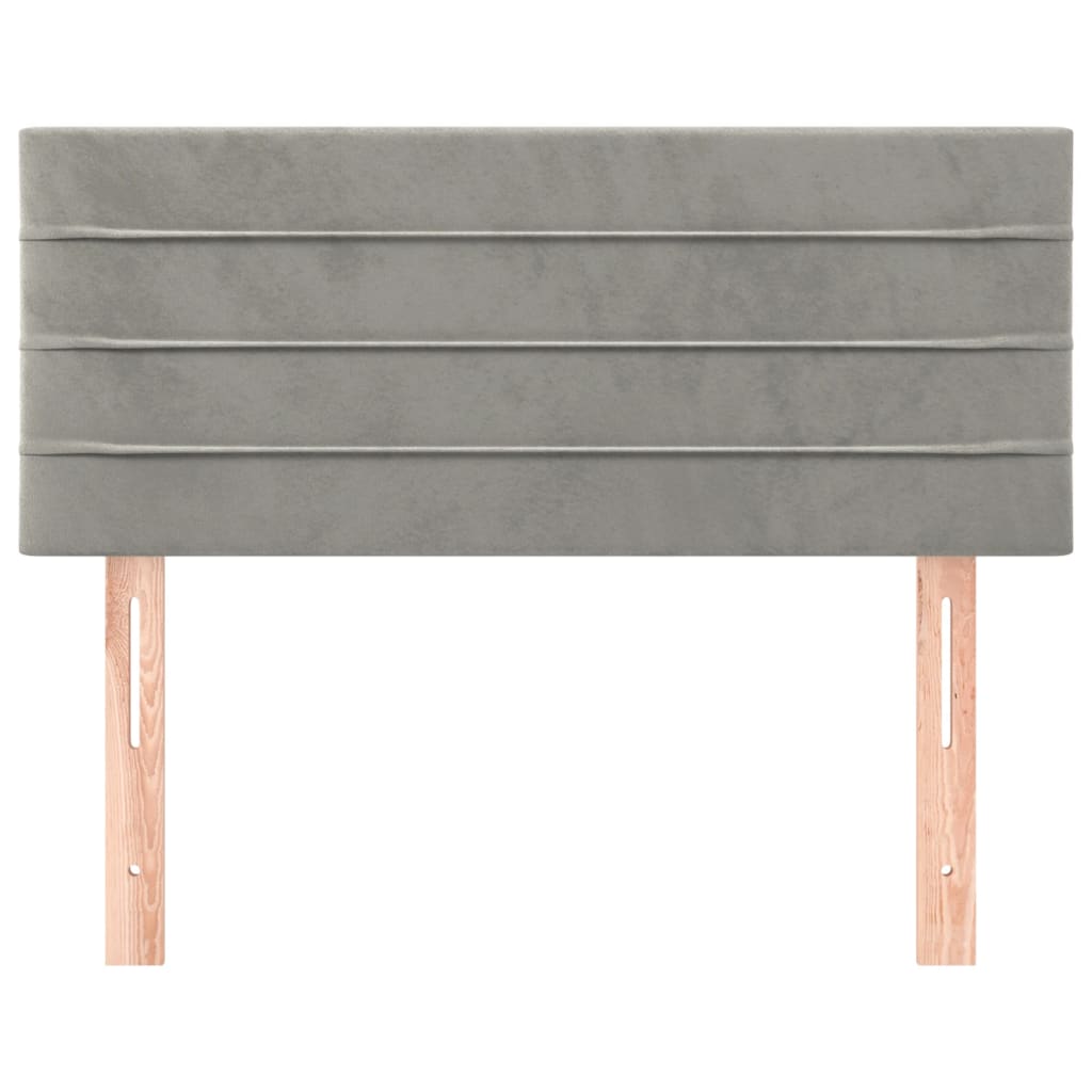 Vidaxl Bed Headboard, Light Gray, 100X5X78/88 Cm, Velvet