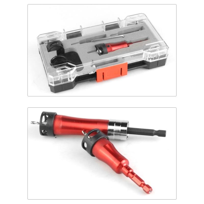 3 In 1 Woodworking Countersink Drill Bit For Smooth Boring And Slotting In Hardwood Softwood With Aluminum Alloy Construction