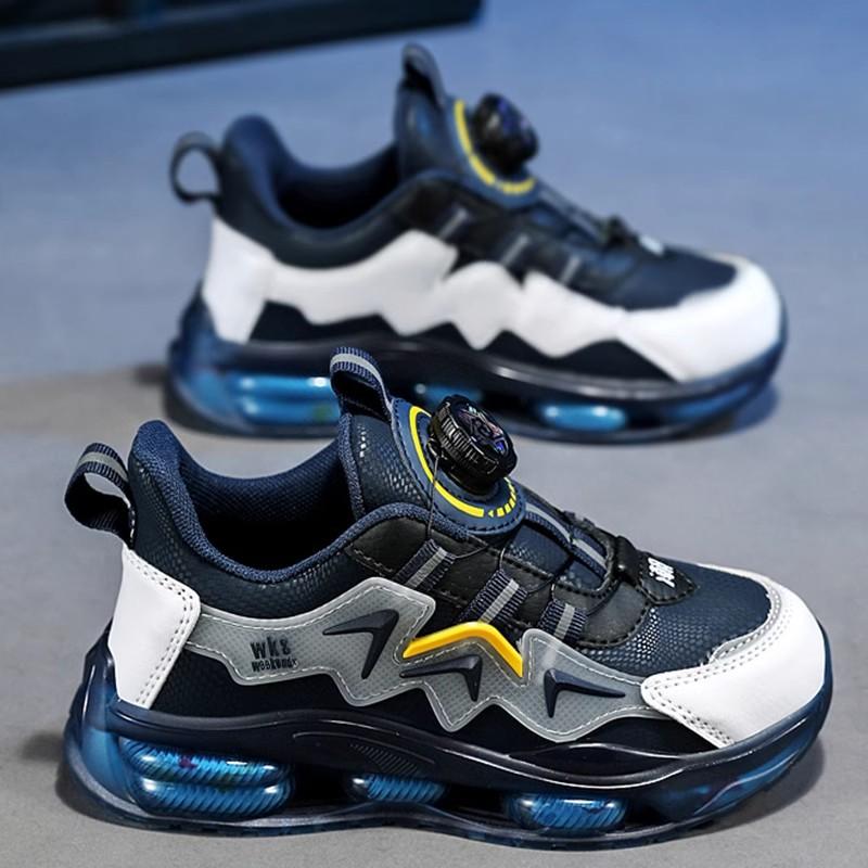 Mid-sized and older children's rotating buckle casual dad shoes autumn boys' shoes 2025 autumn new children's non-slip sneakers