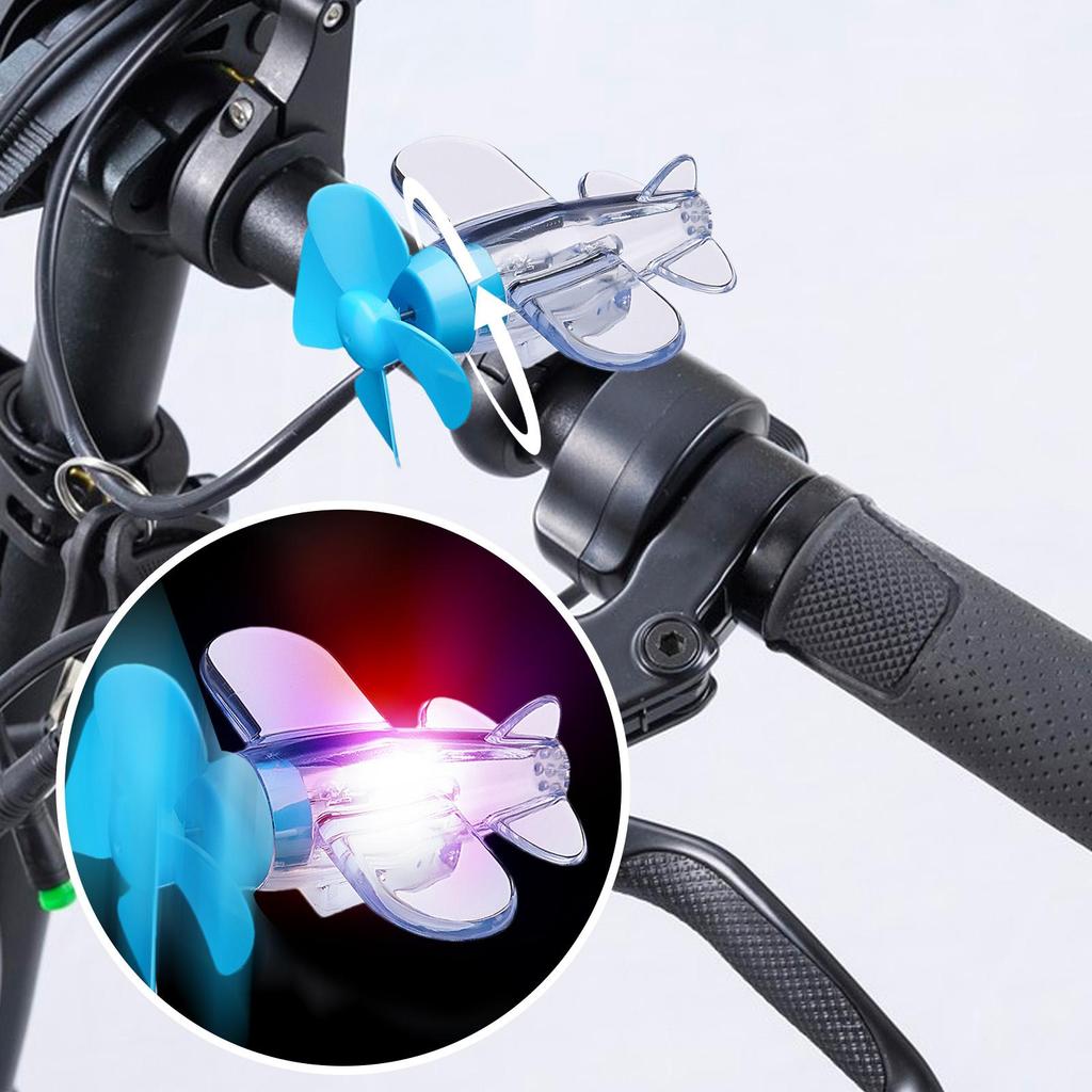 Car Rotatable Airplane Wind Powered Small Led Light Airplane Decor Car Styling Ornaments Bikes Motorcycle Bicycle Decorations