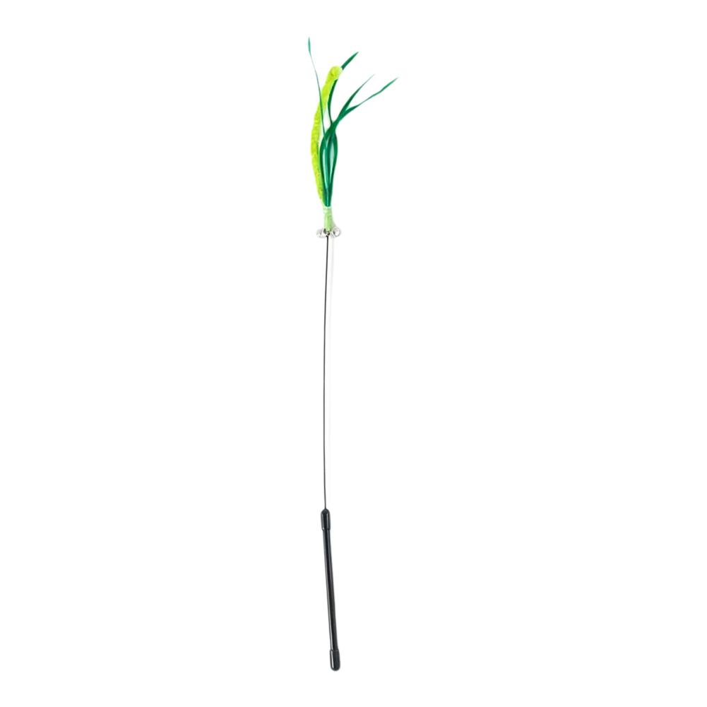 Cat Wand Toy Interactive Tail For Indoor Cats,Small Feather Flowing Feather Tips,Cat Teasing Stick Bite Resistant Pet Supplies