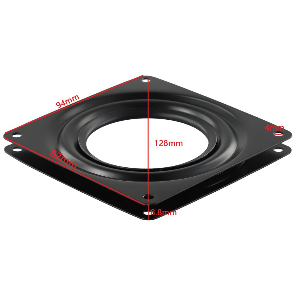 High Quality Brand New Exquisite Practical Hollow Turntable 1PCS Degree Black Plate Desk Table Swivel Turntable