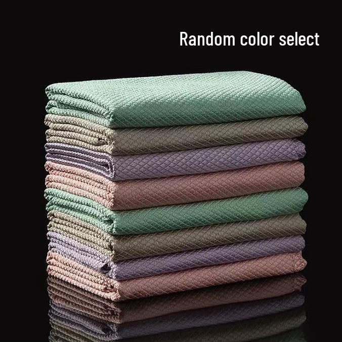 Absorbent Fish Scale Towel for Streak-Free Glass and Kitchen Cleaning 25x25±1cm