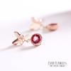 EverFlawless Butterfly Earrings with Natural Ruby and Power 18K Gold 18K Gold and S925 Sterling Gift Wrapping Perfect for Includes a Certificate of