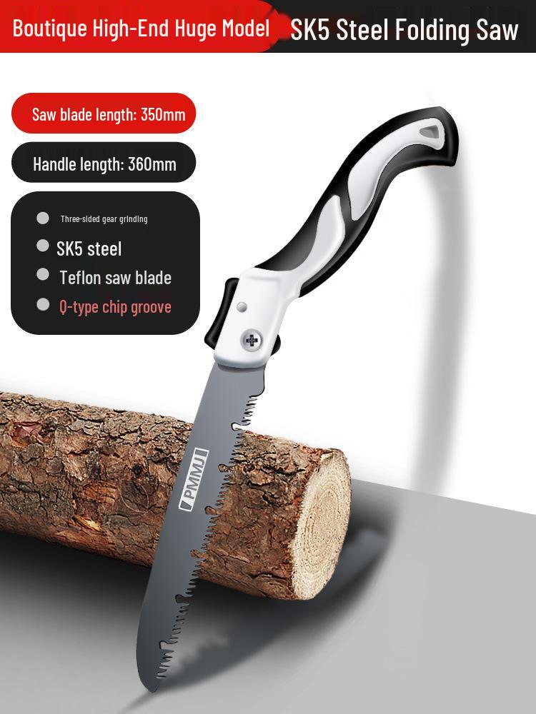 Compact Folding Outdoor Hand Saw - Manganese Steel Blade for Wood & Bamboo