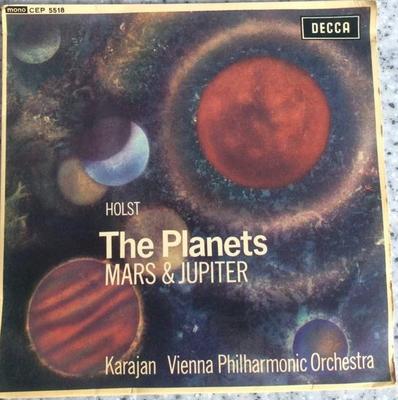 7inch Record HOLST, KARAJAN, VIENNA PHILHARMONIC - The Planets - Mars & Jupiter CEP5518 DECCA 1963 UK Classical Used