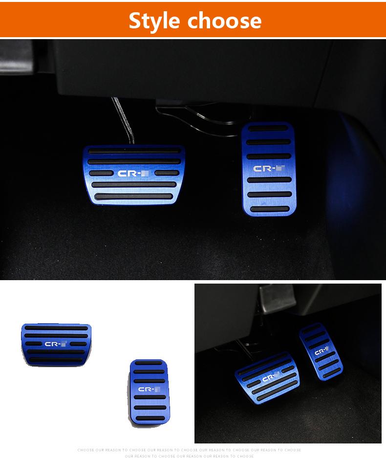 Car Foot Pedals For Honda CR V 2019 Accessories CRV CR-V 2017~2022 Brake Clutch Pedal Non Slip Stainless Steel Rubber Pad Cover