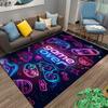 "Neon Game Over Carpet with Gaming Icons for Bedroom Decor" Suitable for use as an anti-slip for living room bedroom sofas