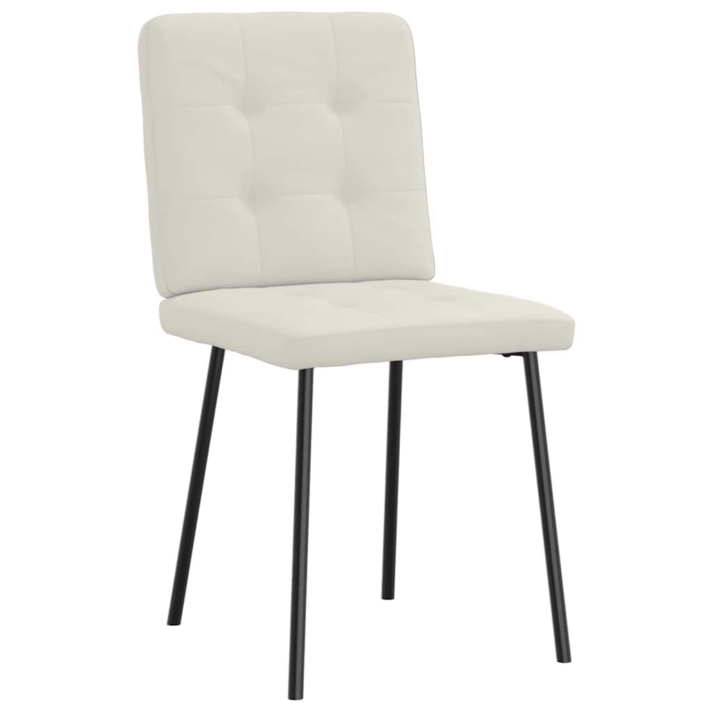 Dining Chairs 2 Pcs. Cream Velvet