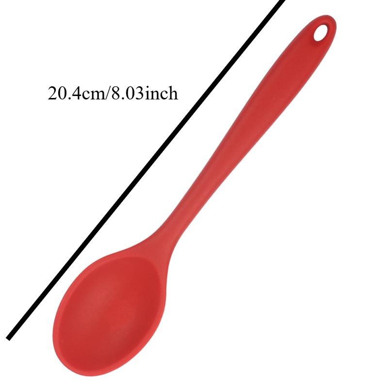 1 bucată lingură de amestecare din silicon Linguriță de gătit antiaderență Kicthen Linguriță de copt pentru gătit Amestecare, amestecare și servire
