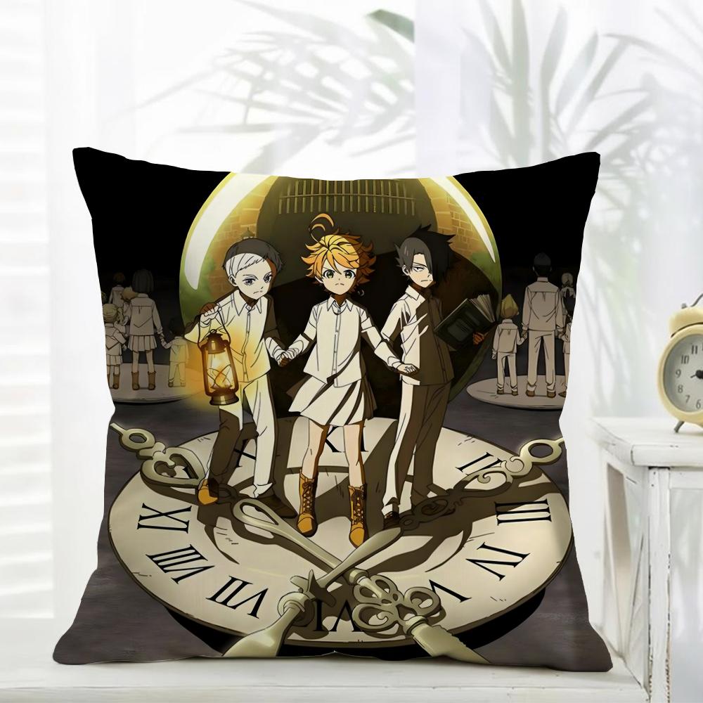 The Promised NNeverland Cushion Cover Daily Washable Linen Pillowcase Soft  for Sofa Bed Home Room Decor