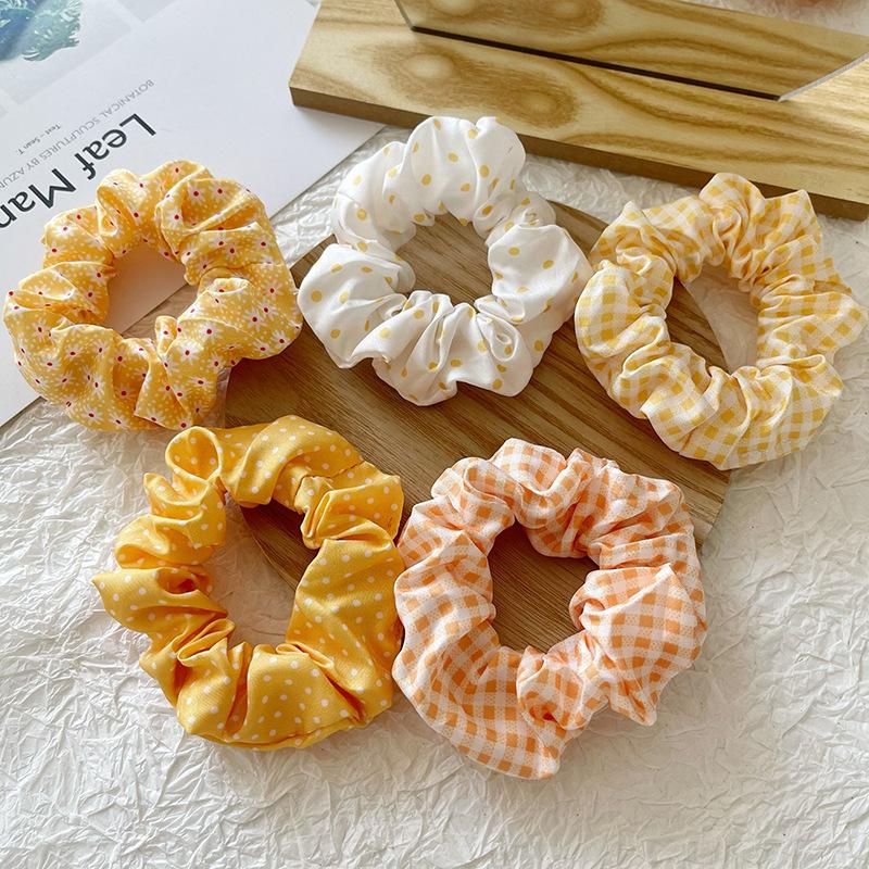 

5 шт., тканевые эластичные резинки для волос с французским принтом для женщин, резинка для волос, резинка для волос, резинки для волос, аксессуары для волос