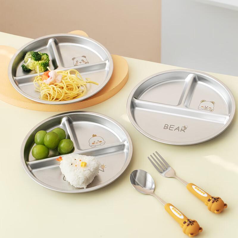 Kids  Divided Stainless Steel Meal Plate