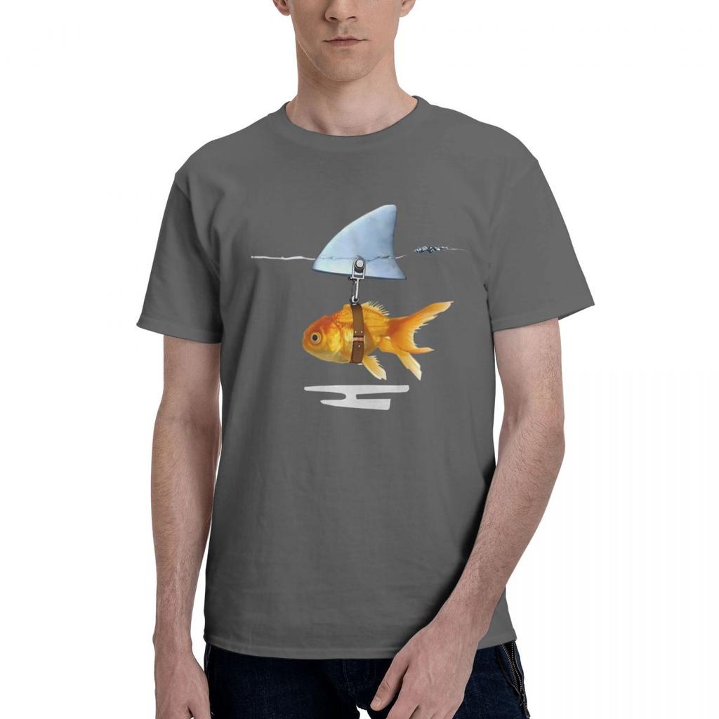 Goldfish And Shark 100 Cotton Casual Breathable Confortable Tops Mens Clothing Deals Mens Gifts