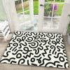Retro Groovy Whirlpool Welcome Mat Deformable Texture Color Irregular Shape Printed Indoor and Outdoor Entrance Door Mat