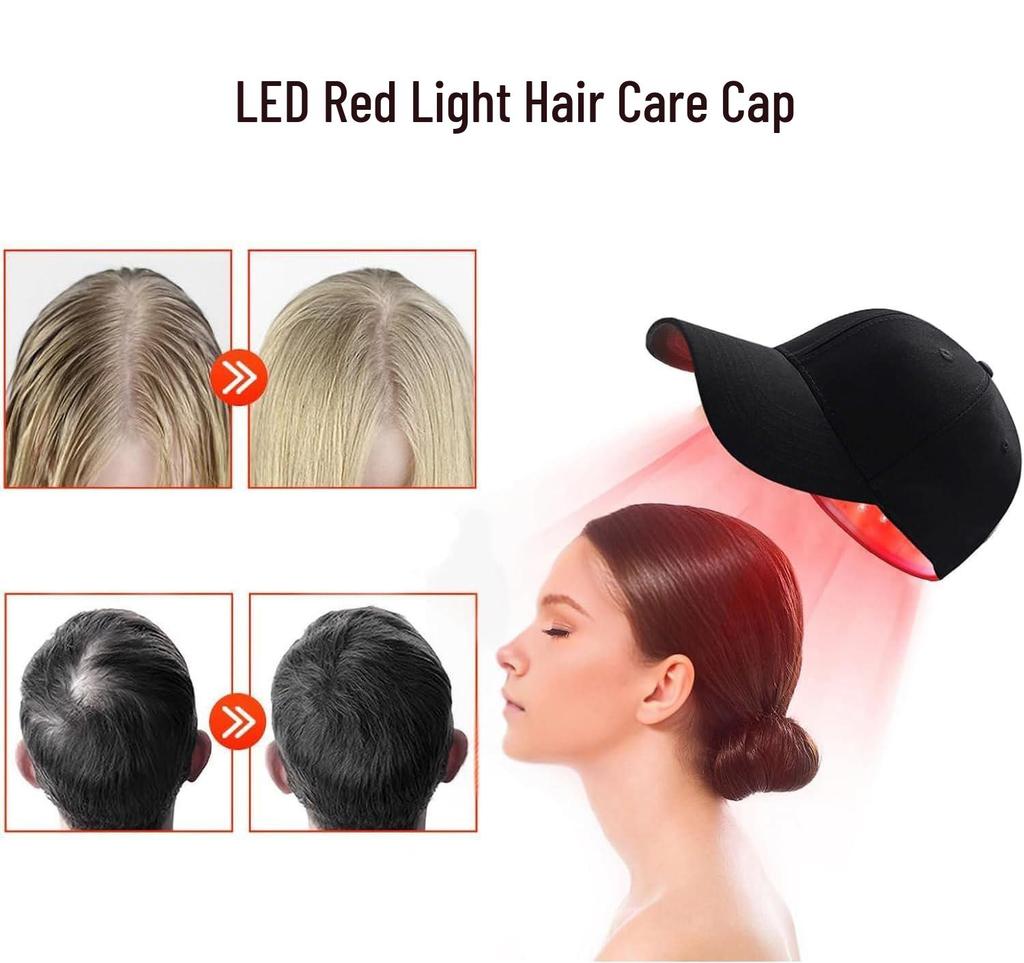 Infrared Light Hair Care Cap: Adjustable, Portable LED Device for Hair Growth Therapy