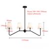 European-style New Retro LED Chandelier Fabric Lampshade Indoor Home Living Room Dining Room Decorative Lighting