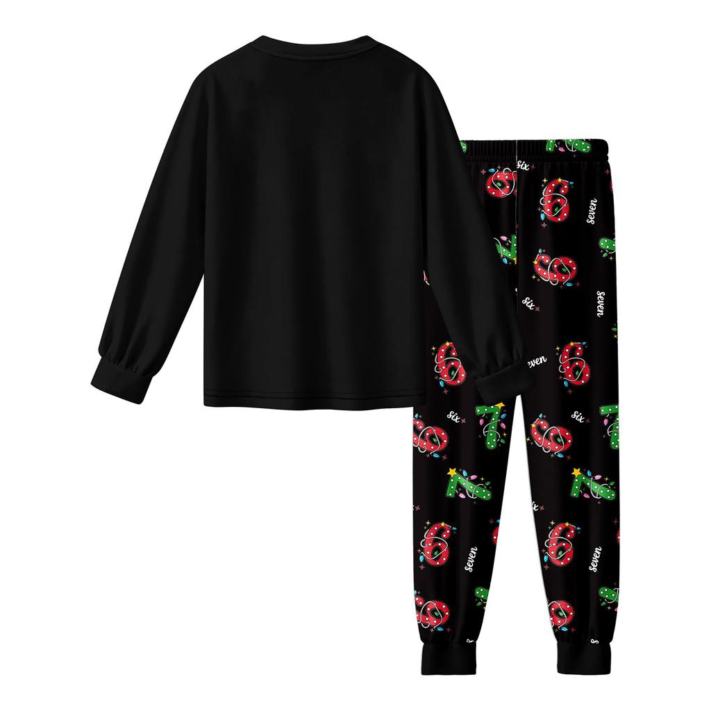 67 Children's Fashion Set: Round Neck Long-Sleeved Top And Pants