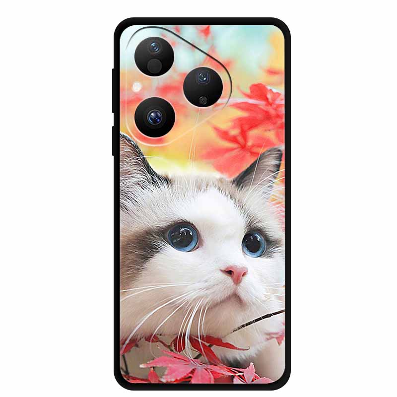 For Huawei Pura 80 5G Case Pura80 Coque Black Silicone Soft Back Cover Case For Huawei Pura 80 2025 Phone Case HED-LX9 Funda Bag
