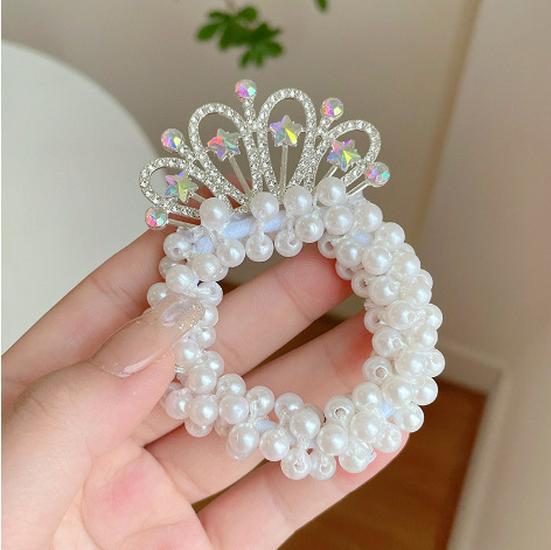Korean Princess Hair Accessories - Cute Flower Hair Ring for Kids