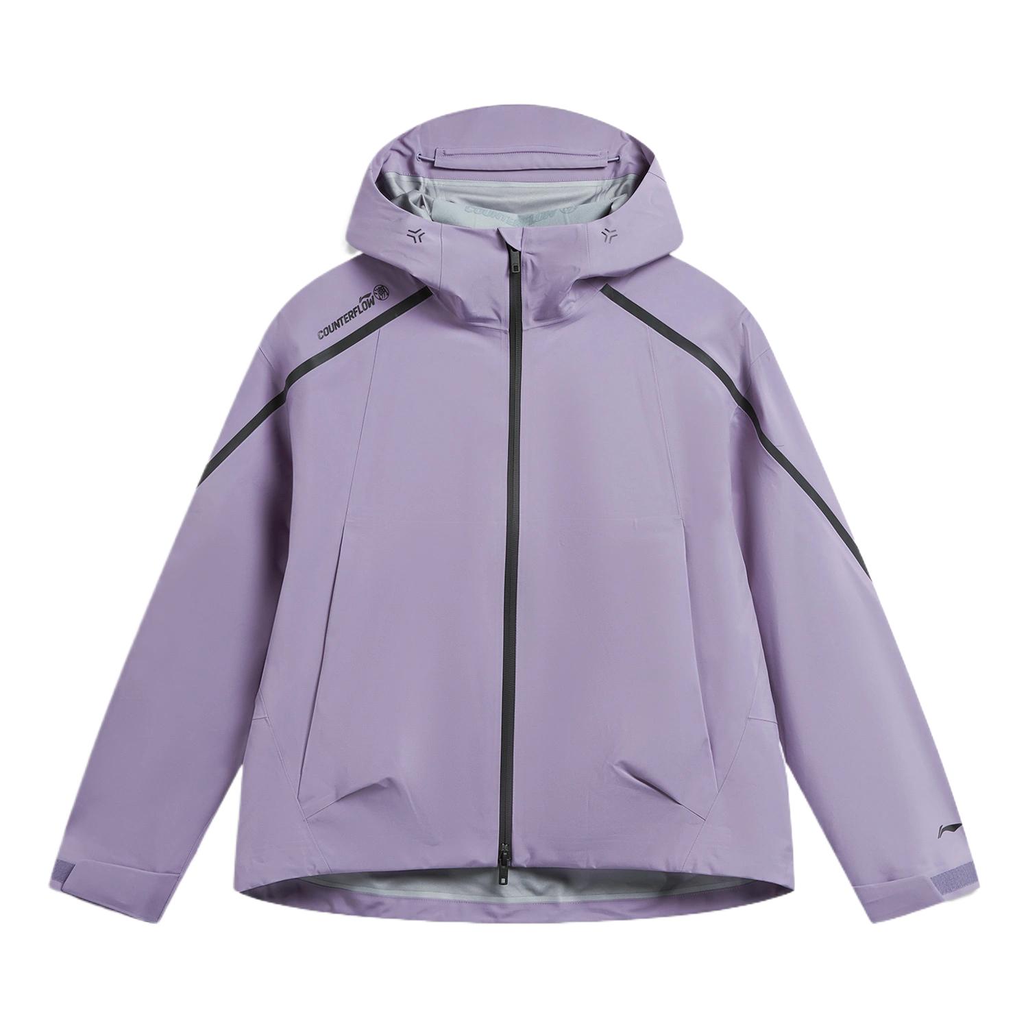 Li Ning Женская ветровка с капюшоном, однослойная, влагоотводящая, свободного кроя, для улицы AEMW006-2 M