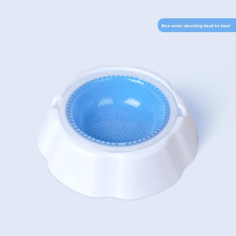 Frozen Dog Bowl for Cooling and Relieving Summer Heat, Pet Bowl with Condensed Beads for Refreshing Cat Bowl, Food Bowl and Dog Bowl